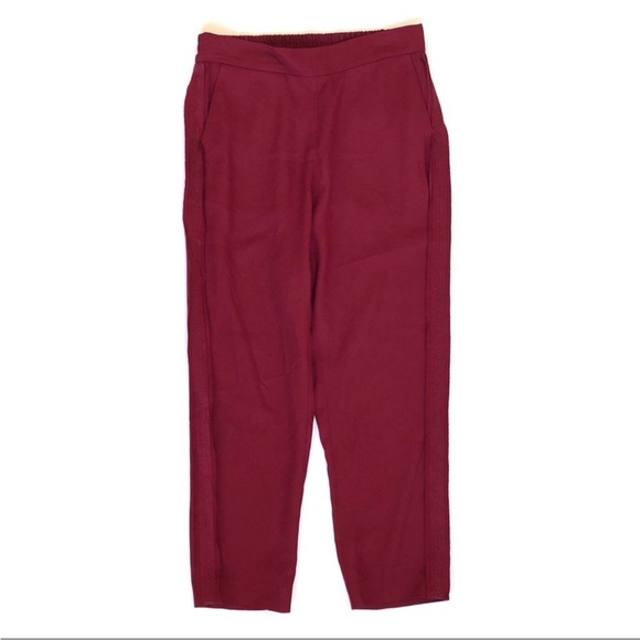 NWT Piazza Sempione Red Hilary Trousers With Back Elasticated Waistband - Picture 4 of 8